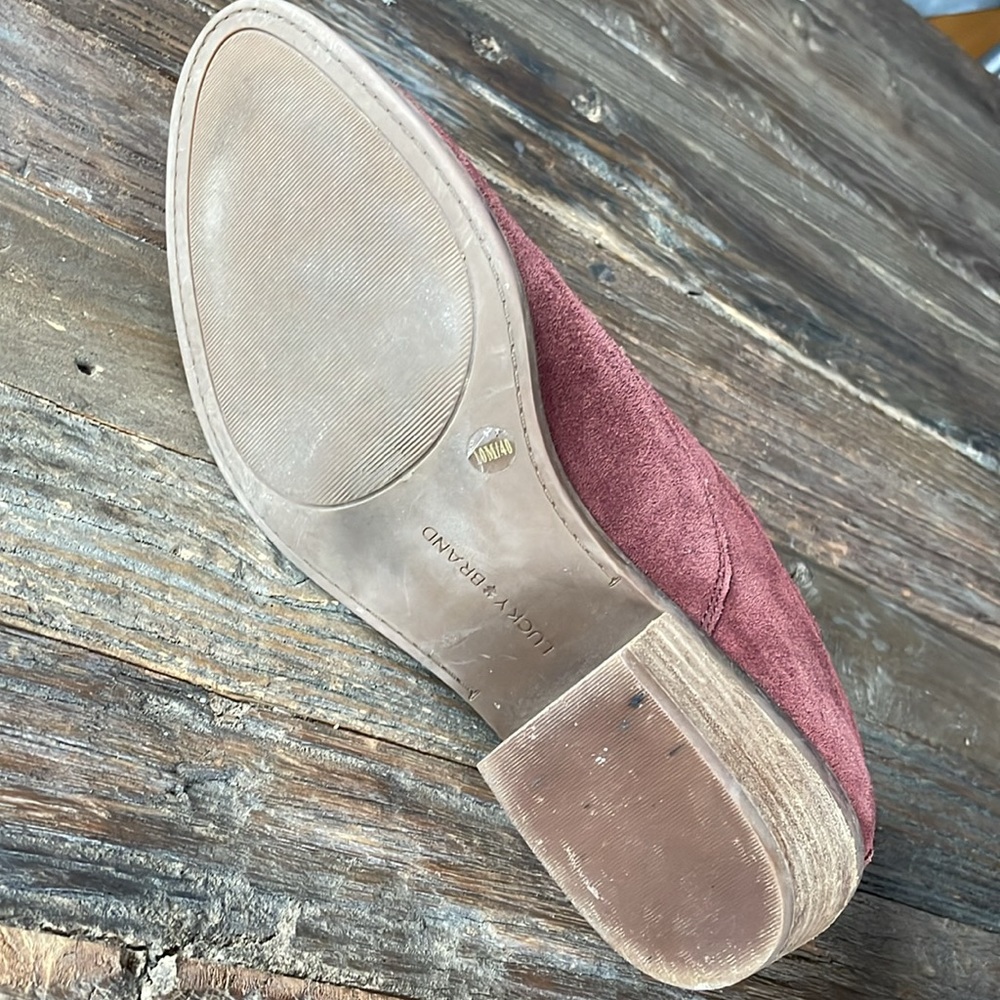 Lucky Brand Kimberly maroon suede bootie EUC size 40 - Picture 10 of 10